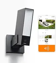 Netatmo Smart Outdoor Security Camera with 105-dB Siren, WiFi, Integrated Floodlight, Movement Detection, Night Vision, Without Fees, Black, NOC-S-AMZ