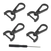 4 PCS Swivel Clasp Hooks, Detachable Snap Hook W/Screw Bar,1.5 Inches D Ring