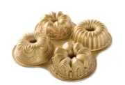 Nordic Ware 9 Cup Bundt® Quartet Pan 91377 Gold Made In The USA