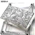 Gas Lighter Sarome One-Of-A-Kind Leaf With Defects Arabesque Turbo Sarome Silver