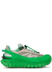 Moncler Grenoble Trailgrip Panelled Canvas Sneakers, Sneaker, Green - 10 10
