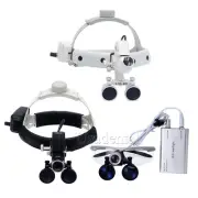 Dental Medical LED Headlight Headband Binocular Loupes Light/Magnifier HeadLight