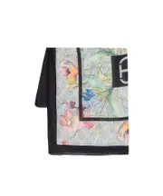 TWINSET Logo And Flower Print Keffiyeh One size Black