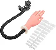 VALICLUD 100pcs Flexible Fake Hand for Nail Art Practice Realistic Manicure Model with Movable Fingers Training Tool for Beginners and Professionals