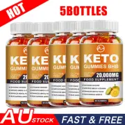 5x60 Keto BHB Gummies 20,000MG Ketone Suppressant Gummies Apple cider vinegar