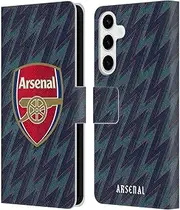 Head Case Designs Officially Licensed Arsenal FC Third 2021/22 Crest Kit Leather Book Wallet Case Cover Compatible with Samsung Galaxy S24+ 5G