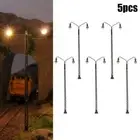 5pcs model railway lights lattice mast light gauge H0 1:87 LED light layout lamp