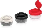 3 Pack Mini Salt and Pepper Shakers with Lids Spice Jars Salt Shakers for Travel