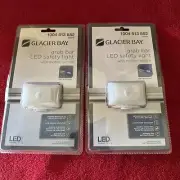 *2 Pack* Glacier Bay White Grab Bar LED Safety Light W/Motion Sensor New *2 Pack