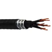 50' 12/6 Teck 90 With Ground XLPE AIA Interlocked Armor Power Cable Black 600V