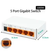 Kuwfi Gigabit Ethernet Switch 5/8Port Fast RJ45 Hub Internet 10/100/1000Mbps