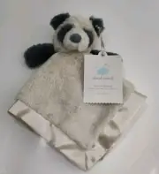 Cloud Island Panda Lovey Security Blanket Fluffy with Satiny Trim and Back