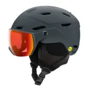 Smith Survey MIPS Snow Helmet, Matte Black, ChromaPop Everyday Red Mirror Lens,