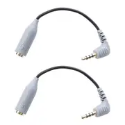 2PK Boya By-CIP2 3.5mm TRS to TRRS Audio Adapter For iPhone/iPad/Android Device