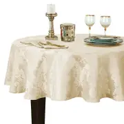 Elrene Barcelona Jacquard Damask Oval Tablecloth, 84 x 60