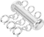 GRADENEVE Pearl Necklace Buckle Layer Necklace Clasp Spring Ring Clasp Necklace Chain Multiple Necklace Separator Clasp for Multiple Necklaces Necklace Separator for Women Necklace Stacker