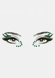 Emerald Glam Devil Face & Body Gems