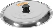 Yardwe Pan Lid Universal Lid for Pots Stainless Steel Frying Pot Cover Cookware Lids Replacement Woks Lid with Handle for Iron Skillets Stir Fry Pan 40cm Metal Lid