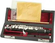F Fityle Key of C Piccolo Flute And Wooden Case Cleaning Cloth Student Kids Gifts