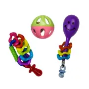 Super Bird Creations SB1194 Footie Combo 3 Pack Bird Foot Toy Parrot Foot Toy