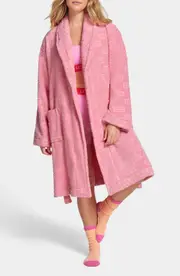 UGG(r) Lenore Terry Cloth Robe in Macaron Uggblock at Nordstrom, Size Medium