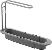 Telescopic Sink Holder Rack | Sink Organizer Expandable Sink Organizer - Adjustable Drainer Sink Tray Sponge Soap Holder, Sink Organizer Holder, Dish Cloth