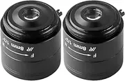 Quanmin 2pcs F1.2 1/3" 8mm Wide Angle HD CS IR Lens for Security CCTV Board Video Home Surveillance Security Camera Lens,Black