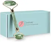 Jade Roller Massager for Anti-aging Facial Therapy Jade Facial Roller - Anti Wrinkle and Skin Rejuvenate-Handmade 100% Natural Jade Stone Roller- Face Eye Neck Beauty Roller for Slimming & Firming