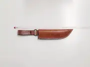 7 in Fixed Blade Knife Vertical Holster Handmade Belt Loop Leather Knife Sheath