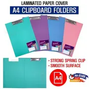 A4 Clipboard Folder Laminated Cover Paper File Metal Clip Writing Board Office