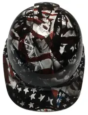 Hydro Dipped Custom Hard Hat Ridgeline Cap Style Fantsy Chic American Flags