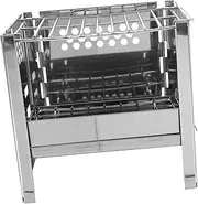 YARNOW Mini Bbq Grill Stainless Steel Rack Foldable Bbq Tools for Outdoor Barbecue Activities