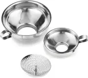 Canning Funnel with Strainer for Wide and Regular Mason Jars - Wide-Mouth Funnel