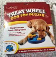 Kyjen 8-Section Wheel Treat Interactive Toy Puzzle for Dogs