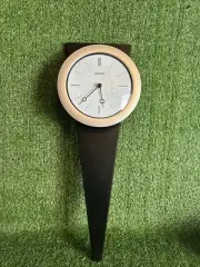 Solid Black/silver Seiko Wall Clock