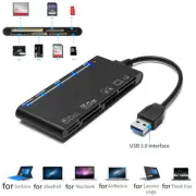 7-In-1 USB 3.0 Memory Card Reader High-Speed Adapter for Micro SD SDXC CF SDHC F