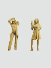 Resin 1/35 1/43 1/64 Crime Ava Nancy Unpaint Miniature Doll Figure Diorama Toys