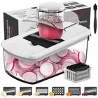 Mandoline Slicer Vegetable Slicer With 2 L Container for Potatoes, Tomatoes, ...