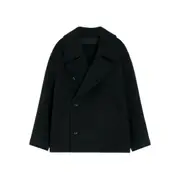 [Lemaire] Lemaire Double-breasted Peacoat 48 IT BLACK