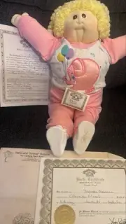1985 Cabbage Patch Kids “Babette Rebecca” Xavier Robert Signed New w/ Birth Cert