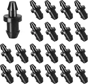 AIEX 100pcs Drip Irrigation Plugs, 1/4" Drip Tubing End Cap Irrigation Stopper Goof Hole Plugs Drip System Parts for Home Garden Lawn (Black)