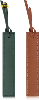 2 PCS Leather Bookmark, Bookmarks with Leather Rope, Page Markers Reading Presen