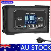20A 12V 24V Car Battery Charger for Lead Acid Lithium LiFePo4 AGM SLA battery