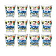 Nissin Ramen Cup Noodle PRO High Protein & Low Sugar Seafood 2.6 oz 78gx12 Japan