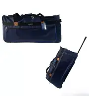 Amigo Pack 28” Rolling Airlines Approved Soft 50LB Duffle Bag (Navy Blue)