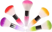 Vaguelly 2pcs Nail Art Dust Brush Makeup Nail Powder Cleaner Brush for Salon Home Use Mixed Colors Makeup Application