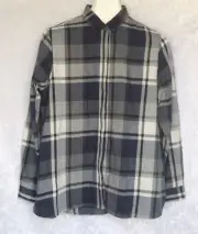 Barbour Annis Shirt Dress Tartan Button Front Grey Navy Plaid Womens New
