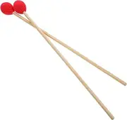 HYTROVE 1Pair Marimba Mallet with Handle Wrapped Drumsticks for Percussion Instruments Weight for Marimba and Xylophone Players