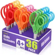 36 Packs 5" Small School Student Blunt Tip Craft Kids Scissors, Stainless Ste...