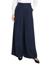 Theory Triple Pleat Wool-Blend Pant